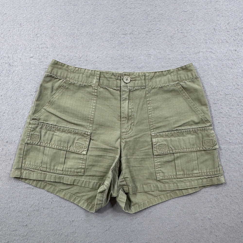 Gap Cargo Shorts Women's 4 Olive Green Relaxed Ripstop Utility Cotton Gorpcore